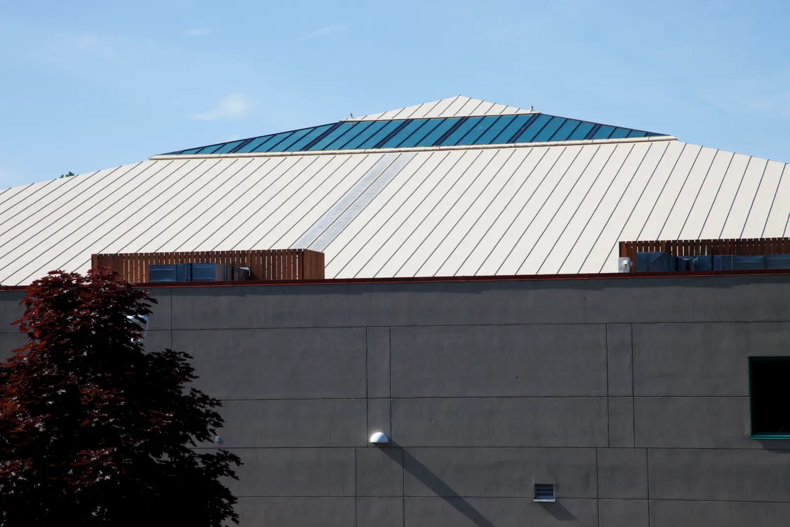 Saanich Commonwealth Place and Pool - Metal Roofing installed by Parker Johnston