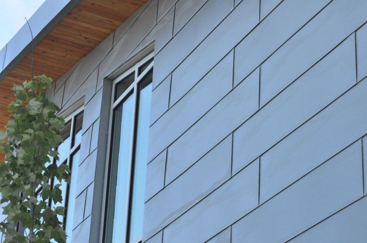 Parker Johnston - Tofino RCMP-Metal Tile-Flatlock zinc panels (Rheinzink)