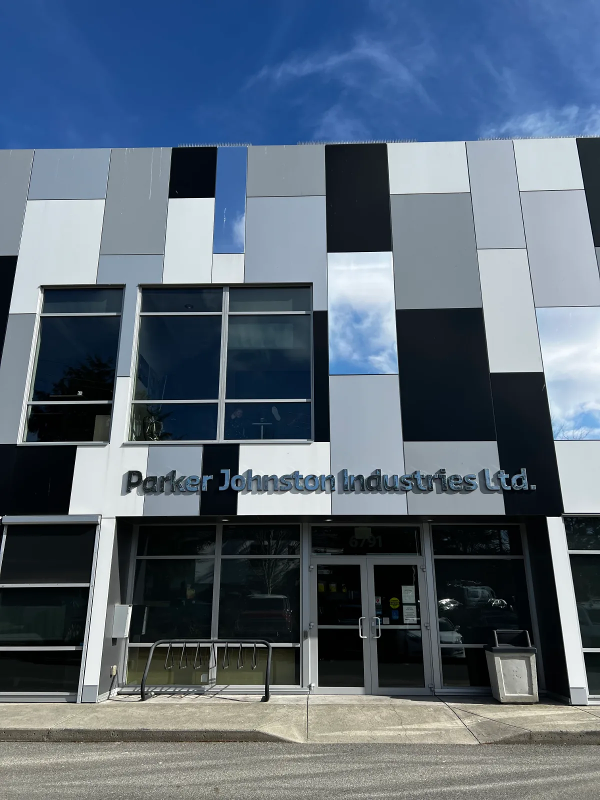 Parker Johnston building - wall cladding and signage