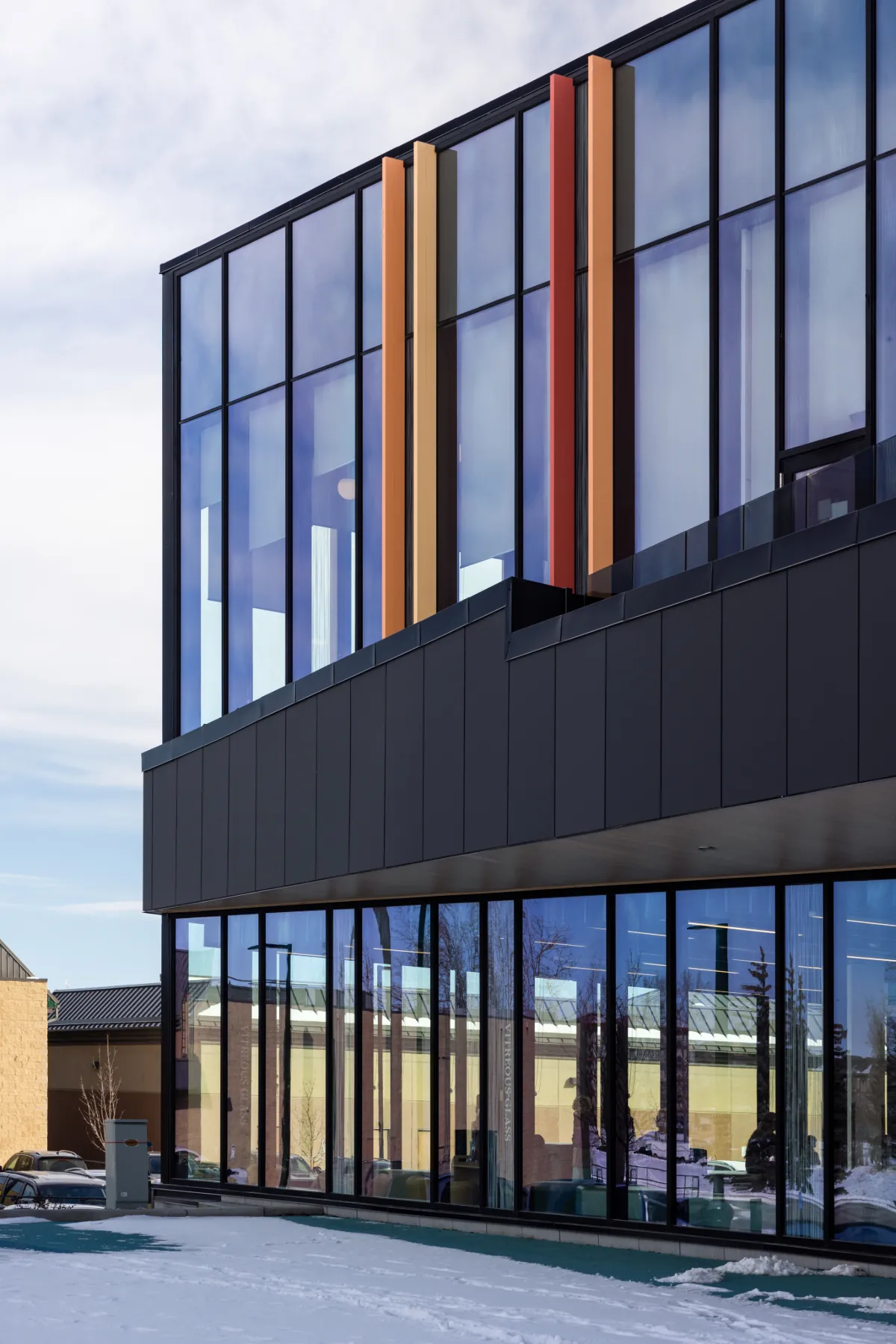 Parker Johnston - Airdrie Public Library - ACM Metal Wall Panels and Colour Portrait Straight